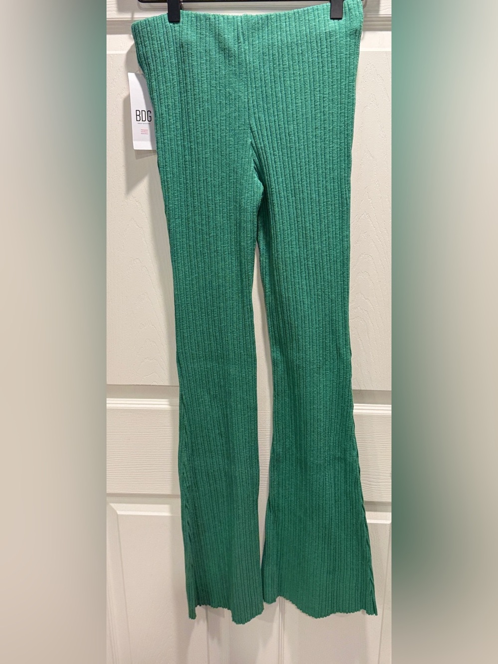 BDG Urban Outfitters Ribbed Flare Pants Green Size Small NWT Y2K - Picture 5 of 10
